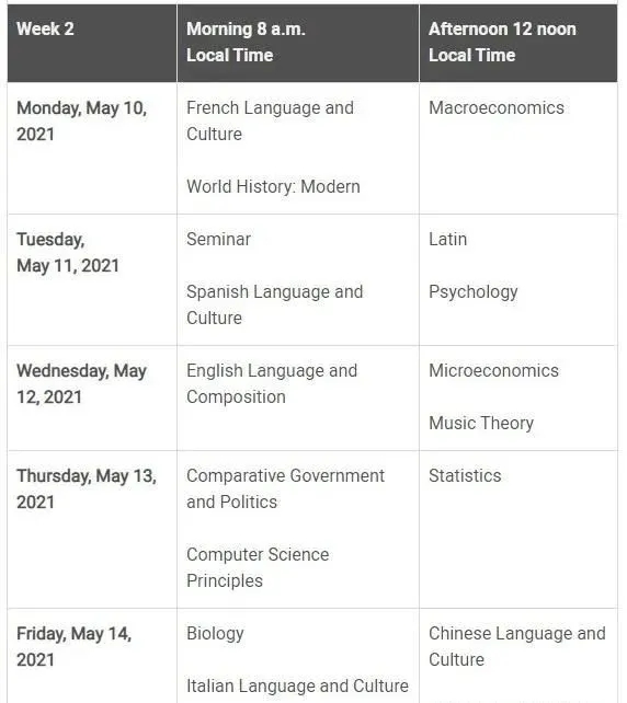 2021 AP  Exam Schedule  Week 2.jpg